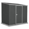 7'5 X 5' Absco Space Saver Pent Metal Shed - Dark Grey (2.26m X 1.52m)