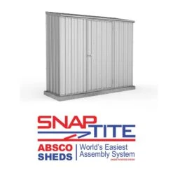 7'5 X 3' Absco Space Saver Pent Metal Shed - Zinc (2.26m X 0.78m) -Halls || Lifetime || Keter Sales esdxl20met109 7x3 absco zinc feature1 min