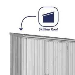 7'5 X 3' Absco Space Saver Pent Metal Shed - Zinc (2.26m X 0.78m) -Halls || Lifetime || Keter Sales esdxl20met109 7x3 absco zinc feature2 min