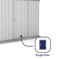 7'5 X 3' Absco Space Saver Pent Metal Shed - Zinc (2.26m X 0.78m) -Halls || Lifetime || Keter Sales esdxl20met109 7x3 absco zinc feature3 min