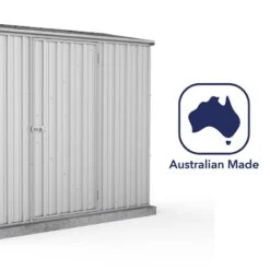 7'5 X 3' Absco Space Saver Pent Metal Shed - Zinc (2.26m X 0.78m) -Halls || Lifetime || Keter Sales esdxl20met109 7x3 absco zinc feature6 min