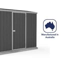 7'5 X 3' Absco Space Saver Pent Metal Shed - Dark Grey (2.26m X 0.78m) -Halls || Lifetime || Keter Sales esdxl20met110 7x3 absco d grey feature6 min