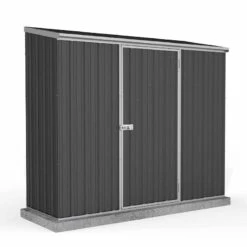 7'5 X 3' Absco Space Saver Pent Metal Shed - Dark Grey (2.26m X 0.78m)