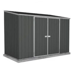 10' X 5' Absco Space Saver Double Door Metal Shed - Dark Grey (3m X 1.52m)