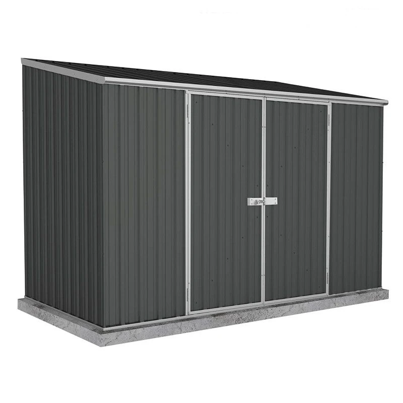 10' X 5' Absco Space Saver Double Door Metal Shed - Dark Grey (3m X 1.52m)