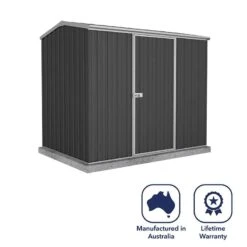 7'5 X 5' Absco Premier Titanium Reverse Apex Metal Shed - Dark Grey (2.26m X 1.52m) -Halls || Lifetime || Keter Sales esdxl20met116 7x5 titanium dg f1 min
