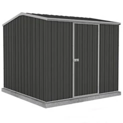 7'5 X 7'5 Absco Premier Titanium Reverse Apex Metal Shed - Dark Grey (2.26m X 2.26m)