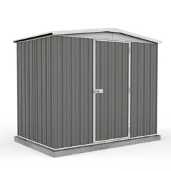 7'5 X 5' Absco Regent Apex Metal Shed - Grey (2.26m X 1.44m)