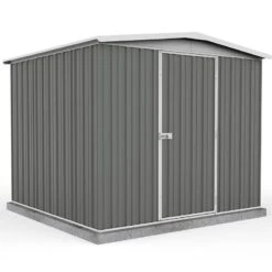 7'5 X 7' Absco Regent Apex Metal Shed - Grey (2.26m X 2.18m)