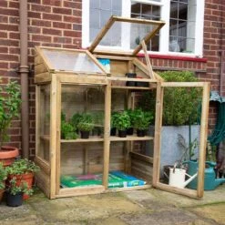 4'x2' Forest Wooden Small Mini Lean To Greenhouse (1.2x0.62m) -Halls || Lifetime || Keter Sales for 5718