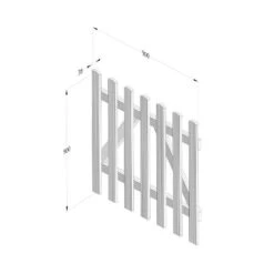 3ft High Forest Contemporary Pale Gate -Halls || Lifetime || Keter Sales fpg33dt 4