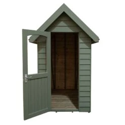 6' X 4' Forest Retreat Green Luxury Shed (1.81m X 1.22m) - Installation Included -Halls || Lifetime || Keter Sales fra46gnin forest retreat 6x4 apex shed green cutout3 min 1