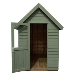8' X 5' Forest Retreat Green Luxury Shed (2.41m X 1.5m) - Installation Included -Halls || Lifetime || Keter Sales fra58gnin forest retreat 8x5 apex shed green cutout3 min 1