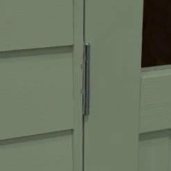 8' X 5' Forest Retreat Green Luxury Shed (2.41m X 1.5m) - Installation Included -Halls || Lifetime || Keter Sales fra58gnin forest retreat 8x5 apex shed green hinge min