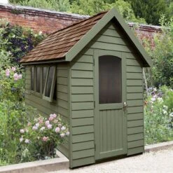 8' X 5' Forest Retreat Green Luxury Shed (2.41m X 1.5m) - Installation Included