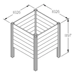 Forest Slot Down Wooden Compost Bin (1.06x1.06m) -Halls || Lifetime || Keter Sales fsscv2hd 4