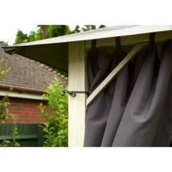 8' X 8' Glendale Vintage Grey Garden Gazebo (2.5m X 2.5m) -Halls || Lifetime || Keter Sales gl1545 8x8 glendale vintage grey garden gazebo close up min