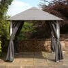 8' X 8' Glendale Vintage Grey Garden Gazebo (2.5m X 2.5m)