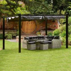 13' X 10' Glendale Seville Grey Garden Gazebo (4m X 3m) -Halls || Lifetime || Keter Sales gl1648 4x3m glendale seville grey garden gazebo no3 min