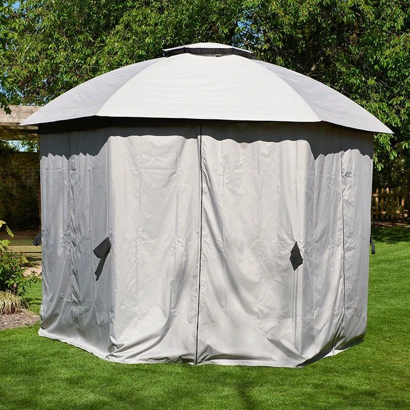 5'9 X 5'9 Glendale Big Hex Hexagonal Grey Garden Gazebo (1.75m X 1.75m) 2 5'9 X 5'9 Glendale Big Hex Hexagonal Grey Garden Gazebo (1.75m X 1.75m) - Image 2
