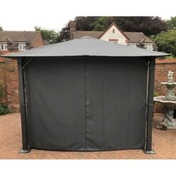 13' X 10' Glendale Highfield Grey Garden Gazebo (4m X 3m) -Halls || Lifetime || Keter Sales gl1802 13x10 glendale highfield grey garden gazebo insitu3 min