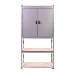 Globel Silver Vein Heavy Duty Half Cupboard/Half Shelves Storage Unit