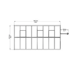 8'x16' Palram Canopia Glory Grey Large Polycarbonate Greenhouse (2.4x4.8m) -Halls || Lifetime || Keter Sales glory 8x16 gr palram topview