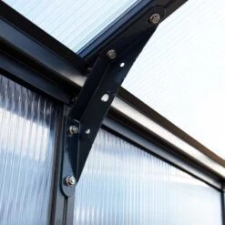 8'x16' Palram Canopia Glory Grey Large Polycarbonate Greenhouse (2.4x4.8m) -Halls || Lifetime || Keter Sales glory gr palram reinforced structure 2