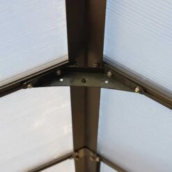 8'x16' Palram Canopia Glory Grey Large Polycarbonate Greenhouse (2.4x4.8m) -Halls || Lifetime || Keter Sales glory gr palram reinforced roof 02 2