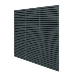 Forest 6' X 6' Contemporary Grey Double Slatted Fence Panel (1.8m X 1.8m) -Halls || Lifetime || Keter Sales gyvenhhm6 grey painted contemporary double slatted fence panel 1 8m high cutout2 min