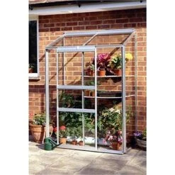 4'4 X 2'4 Halls Wall Garden 24 Small Greenhouse (1.32 X 0.69m) -Halls || Lifetime || Keter Sales halls 4ft x 2ft wall garden lean to 8sp5a original