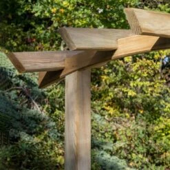 Forest Hanbury Dome Top Wooden Garden Pergola Arch 4'5 X 1'8 -Halls || Lifetime || Keter Sales handta 3