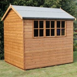 18' X 10' Traditional Heavy Duty Shiplap Apex Wooden Garden Shed (5.5m X 3.05m) -Halls || Lifetime || Keter Sales heavy duty apex sheds insitu3 min 8