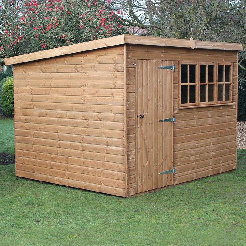 10' X 6' Traditional Heavy Duty Shiplap Pent Wooden Garden Shed (3.05m X 1.83m) 2 10' X 6' Traditional Heavy Duty Shiplap Pent Wooden Garden Shed (3.05m X 1.83m) - Image 2