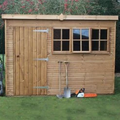 10' X 6' Traditional Heavy Duty Shiplap Pent Wooden Garden Shed (3.05m X 1.83m) 17 10' X 6' Traditional Heavy Duty Shiplap Pent Wooden Garden Shed (3.05m X 1.83m) -Halls || Lifetime || Keter Sales heavy duty pent sheds insitu2 min