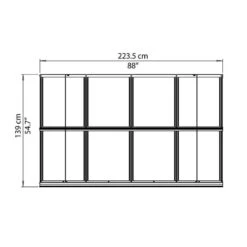 Palram Canopia Herald 2230 Black Door Canopy -Halls || Lifetime || Keter Sales herald 2230 palram top view