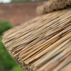 12'x10' (3.6x3.1m) Luxury Wooden Garden Gazebo With Thatched Roof - Seats Up To 10 People -Halls || Lifetime || Keter Sales hgg36mctrlcin country thatch roof 1