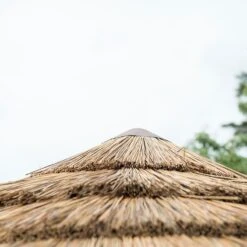 12'x10' (3.6x3.1m) Luxury Wooden Garden Gazebo With Thatched Roof - Seats Up To 10 People -Halls || Lifetime || Keter Sales hgg36mctrlcin country thatch roof 2