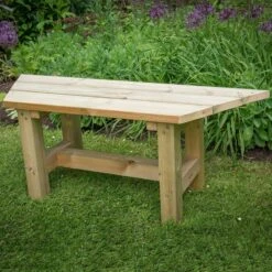 10'x9' (3x2.7m) Luxury Wooden Furnished Garden Gazebo With Thatched Roof - Seats Up To 10 People -Halls || Lifetime || Keter Sales hgg3mctcfin 3m thatched roof furnished cream thatch bench1