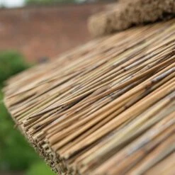 10'x9' (3x2.7m) Luxury Wooden Furnished Garden Gazebo With Thatched Roof - Seats Up To 10 People -Halls || Lifetime || Keter Sales hgg3mctcfin 3m thatched roof furnished cream thatch roof1