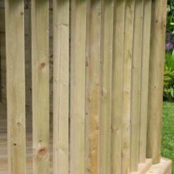 13'x12' (4x3.5m) Luxury Wooden Garden Gazebo With Thatched Roof - Seats Up To 15 People -Halls || Lifetime || Keter Sales hgg4mctrlcin garden gazebo balustrades