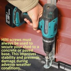 4' X 6' Palram Canopia Dark Green Skylight Plastic Shed (1.21m X 1.77m) -Halls || Lifetime || Keter Sales hilti screw image 2 2 2