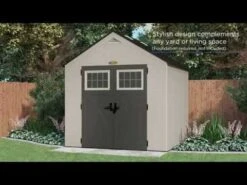 8' X 13' Suncast New Tremont Two Apex Roof Plastic Garden Storage Shed (2.43m X 4.03m) -Halls || Lifetime || Keter Sales hqdefault 488