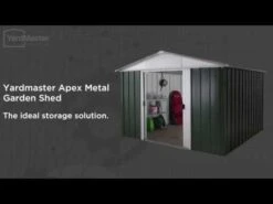 8' X 7' Yardmaster Green 87GEYZ Metal Shed (2.42m X 2.17m) -Halls || Lifetime || Keter Sales hqdefault 594 2