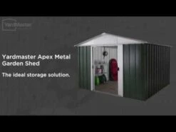 8' X 9' Yardmaster Green Metal Shed 89GEYZ (2.42m X 2.80m) -Halls || Lifetime || Keter Sales hqdefault 594 5