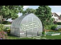 8'x12' Palram Canopia Bella Large Walk In Silver Aluminium Framed Greenhouse (2.4x3.6m) -Halls || Lifetime || Keter Sales hqdefault 59 3