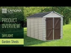 4' X 6' Palram Canopia Grey Skylight Pent Plastic Shed (1.17m X 1.77m) -Halls || Lifetime || Keter Sales hqdefault 624 54