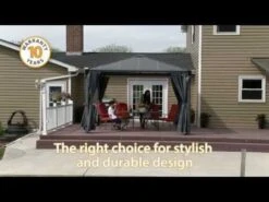 Palram Canopia Palermo 3600-3.6 X 3.6 Garden Gazebo -Halls || Lifetime || Keter Sales hqdefault 73 5