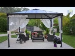 Palram Canopia Palermo 3000-3x3 Garden Gazebo -Halls || Lifetime || Keter Sales hqdefault 74 2