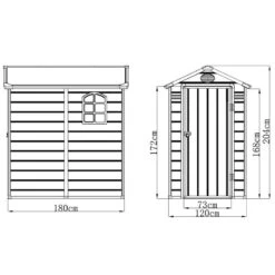 4' X 6' Jasmine Plastic Shed With Foundation Kit (1.34m X 1.92m) -Halls || Lifetime || Keter Sales jasmine4x6apexbun 4x6 jasmine plastic shed with foundation kit drawing min 1